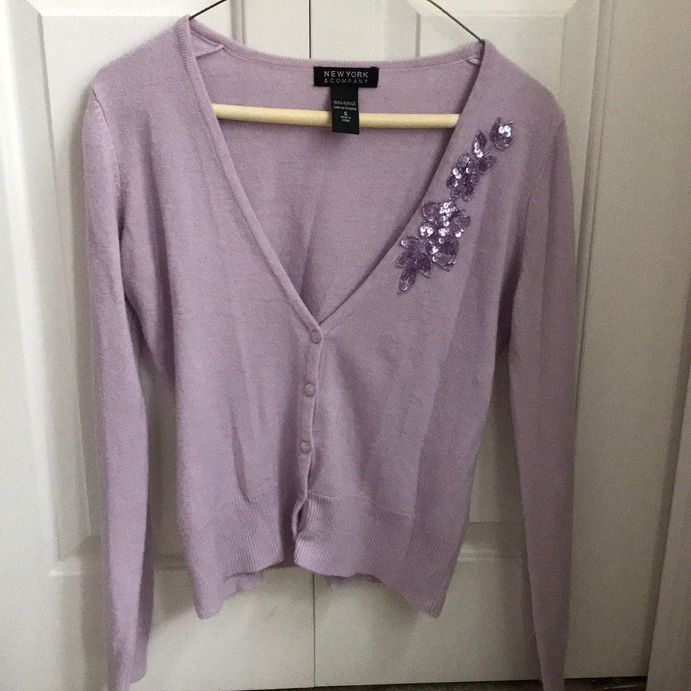 New York & Co. Purple cardigan